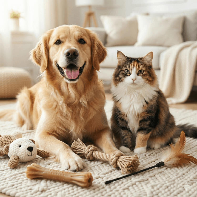 Organic pet toy showcase